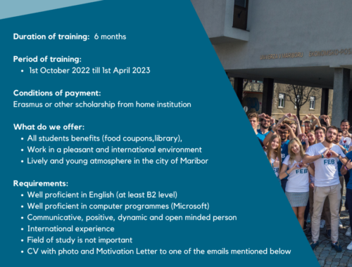 Traineeship Opportunity at Maribor University