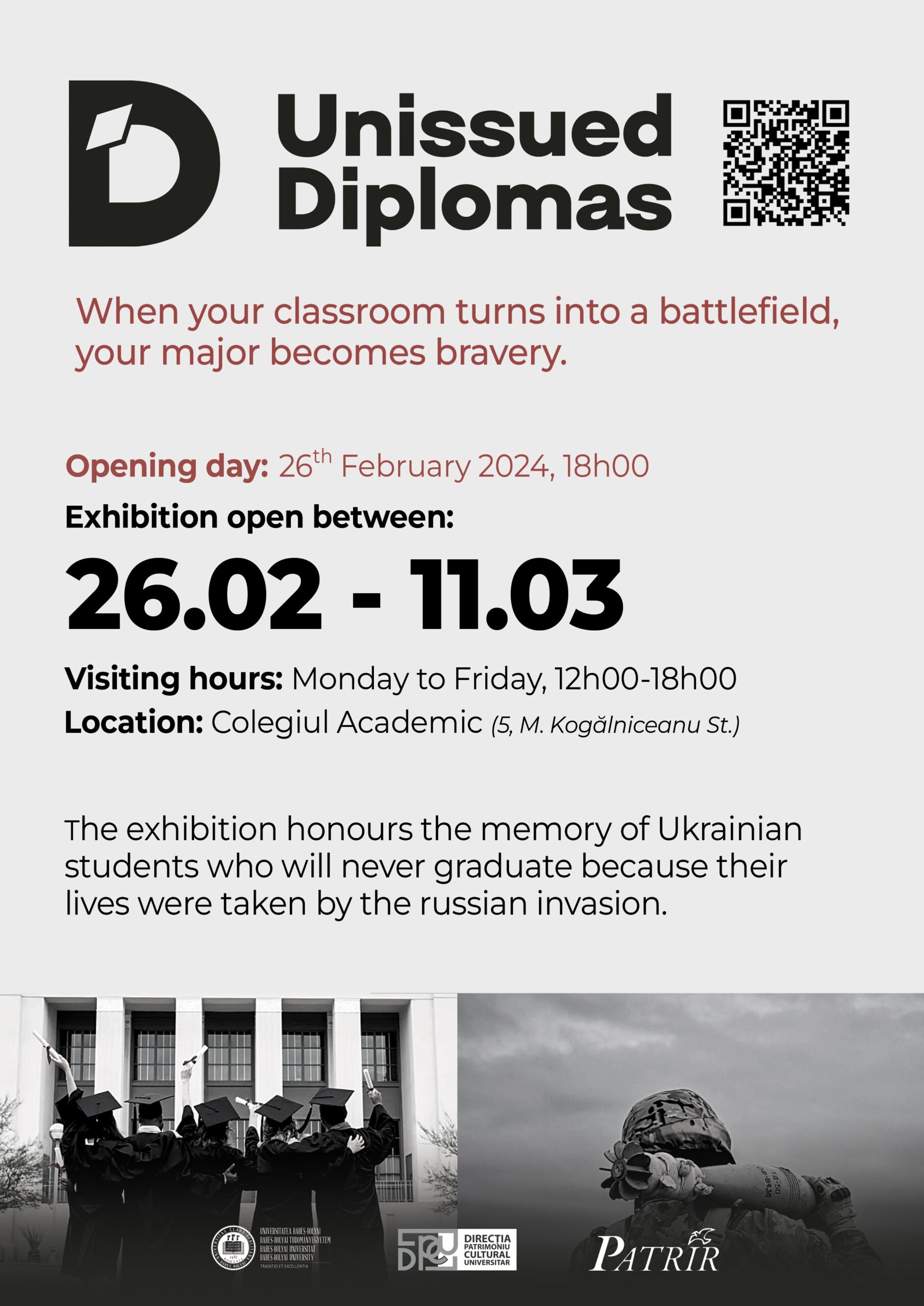 Expoziția „Unissued Diplomas”, găzduită de UBB